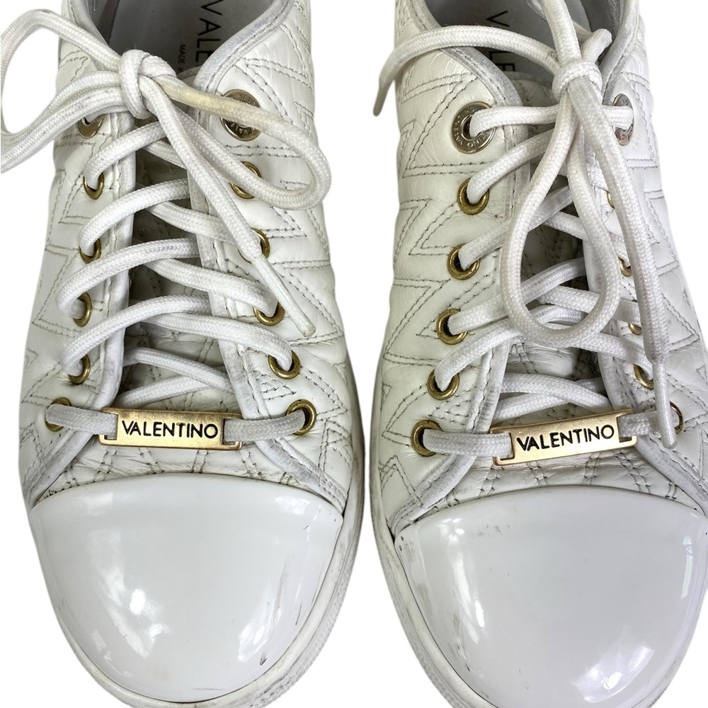 Valentino White Quilted Sneakers